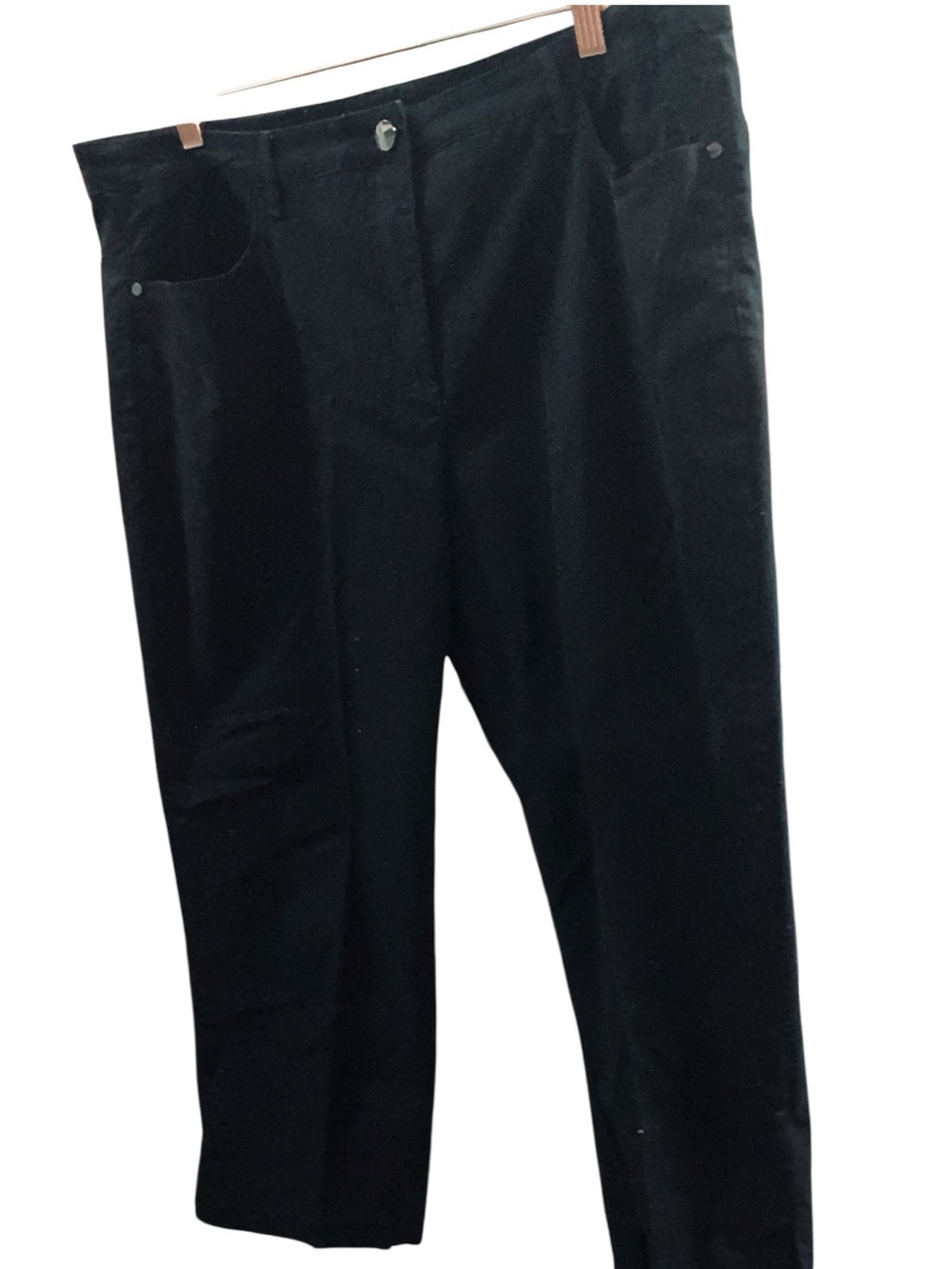 Women's Tribal Black Cropped Jean Style Pants - Classic Straight Fit